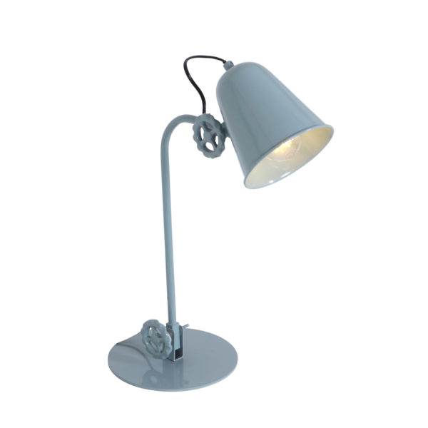 Anne Lighting Dolphin bureaulamp - industrieel - 38 cm hoog - verstelbaar - mintgroen