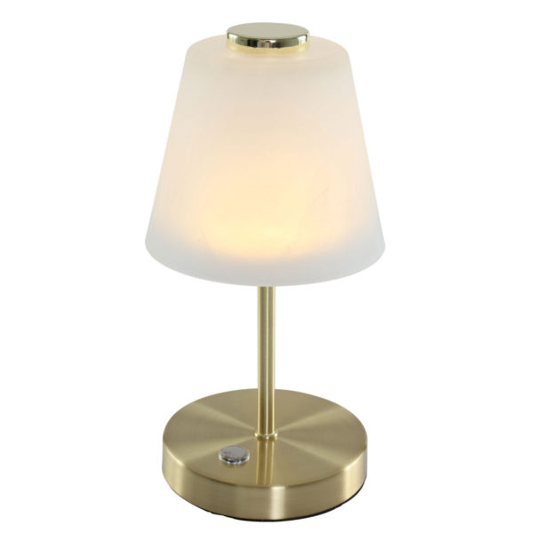 Trio Leuchten Emmy tafellampje - ingebouwd LED - 4 standen dimbaar - 25 cm hoog - goud