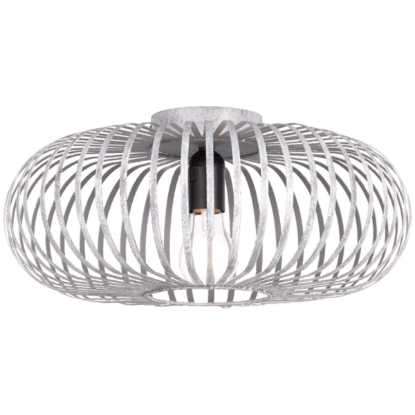 Trio Leuchten Johann plafondlamp - spijlen - draadlamp - kap Ø40 cm - E27 - grijs