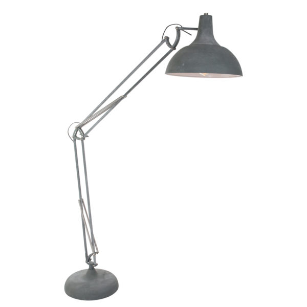 Mexlite XXL Office vloerlamp - 180 cm hoog - kantelbaar - E27 - betongrijs