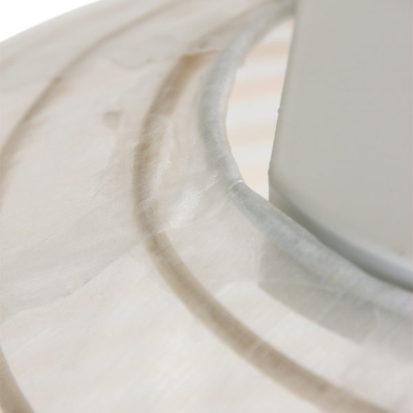 Anne Lighting Bangalore hanglamp - stof - Ø70 cm - in hoogte verstelbaar - E27 - wit linnen - Afbeelding 3
