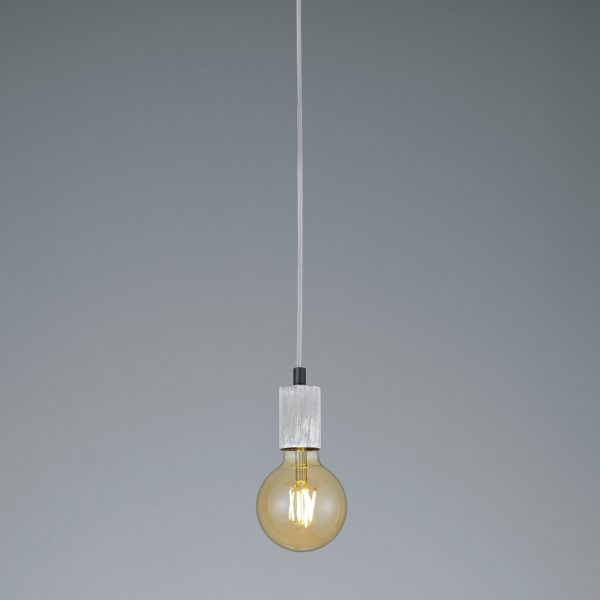 Trio Leuchten Cord hanglamp - pendellamp - E27 - in hoogte verstelbaar - beton grijs