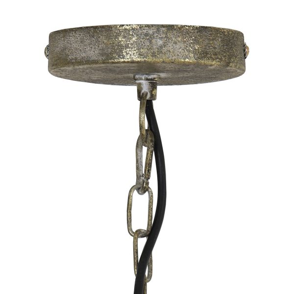 Light & Living Lavello hanglamp - oosters met gaatjes - Ø45 cm - metaal grijs - Afbeelding 6