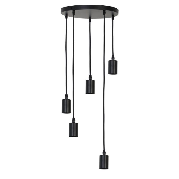 Light & Living Brandon hanglamp - pendellamp - vijflichts - Ø35 cm - in hoogte verstelbaar - mat zwart - Image 2