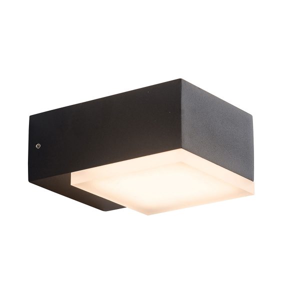 Steinhauer Cebu buitenlamp - wandlamp - ingebouwd LED - 13 cm diep - zwart