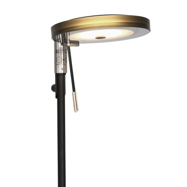 Steinhauer Turound staande lamp - incl. LED - 125cm hoog - dimbaar - zwart met zwart glas - Image 8