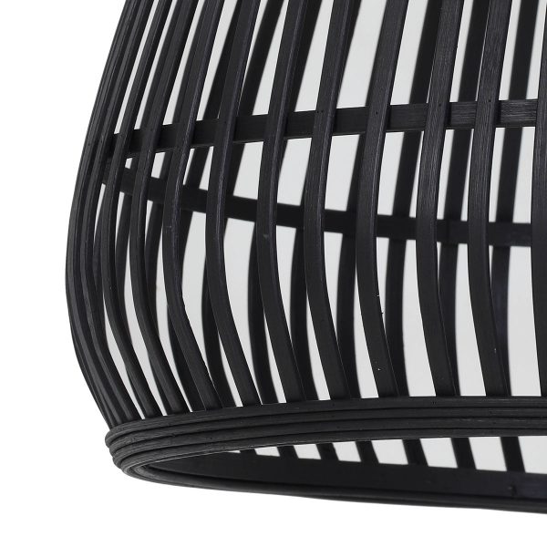 Light & Living Timaka hanglamp - draadlamp - hout - Ø35 cm - zwart - Image 2