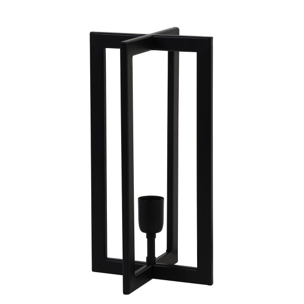 Light & Living Mace vierkante tafellamp - 21 cm x 21 cm - metaal - zwart - Image 2