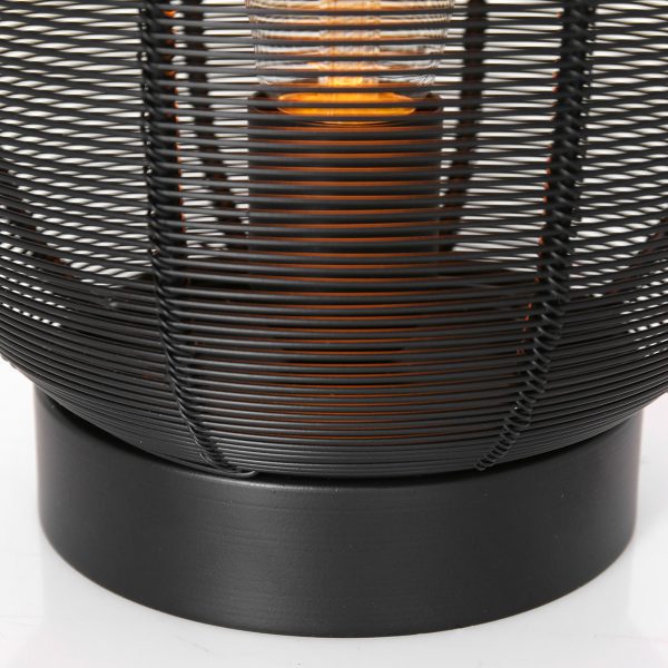 Light & Living Ophra tafellamp - draadlamp - 32 cm hoog - E27 - zwart - Afbeelding 3