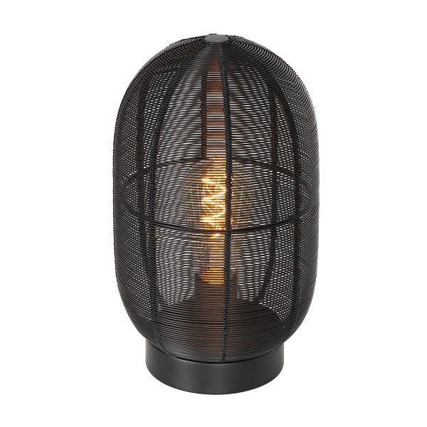Light & Living Ophra tafellamp - draadlamp - 32 cm hoog - E27 - zwart