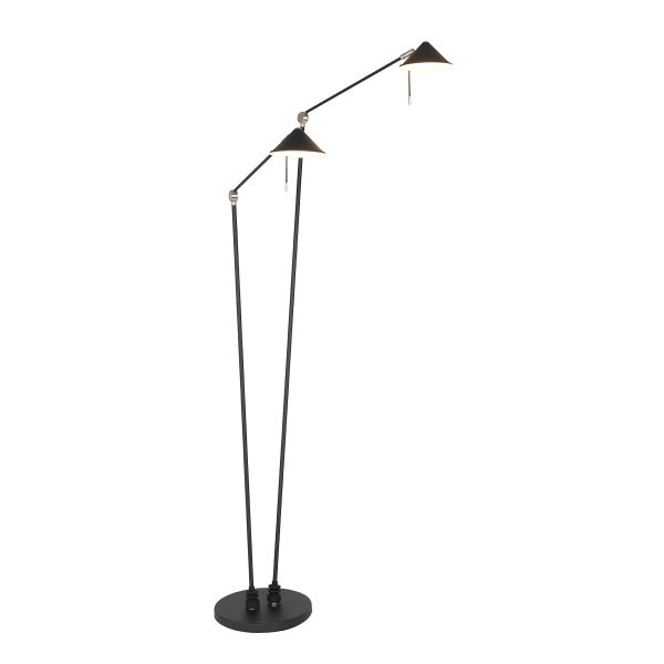 Steinhauer Punkt vloerlamp - tweelichts - ingebouwd LED - dim to warm - 185 cm hoog - zwart - Afbeelding 15