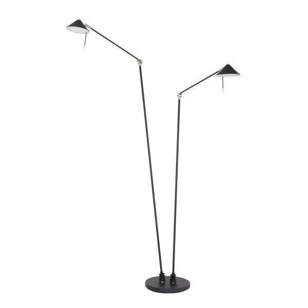 Steinhauer Punkt vloerlamp - tweelichts - ingebouwd LED - dim to warm - 185 cm hoog - zwart - Afbeelding 16