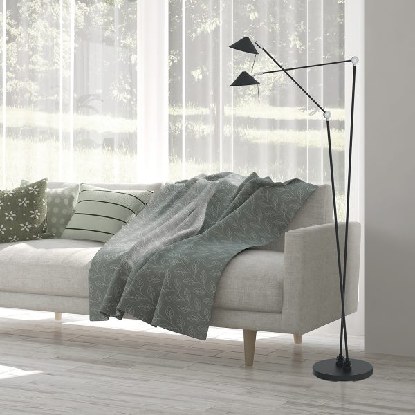 Steinhauer Punkt vloerlamp - tweelichts - ingebouwd LED - dim to warm - 185 cm hoog - zwart - Afbeelding 3