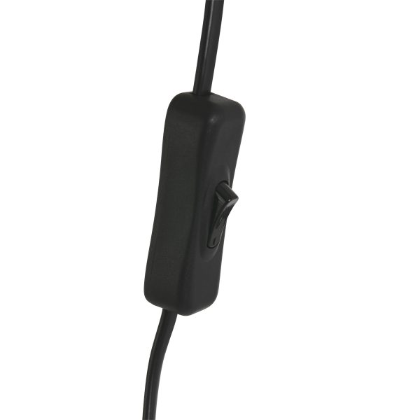 Anne Lighting Spoetnik tafellamp - Ø40 cm - 60 cm hoog - houten driepoot met zwarte draadbol - Afbeelding 9