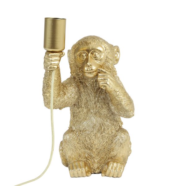 Light & Living Monkey tafellamp - aap - 35cm hoog - goud - Afbeelding 2