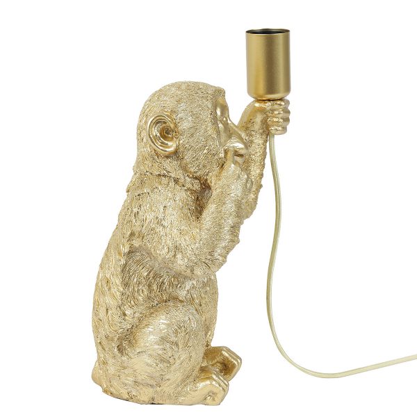 Light & Living Monkey tafellamp - aap - 35cm hoog - goud - Afbeelding 4