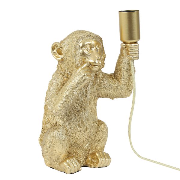 Light & Living Monkey tafellamp - aap - 35cm hoog - goud