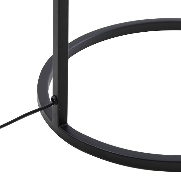 Light & Living Santos staande schemerlamp - 130 hoog - zwart frame - beige kap - Afbeelding 4