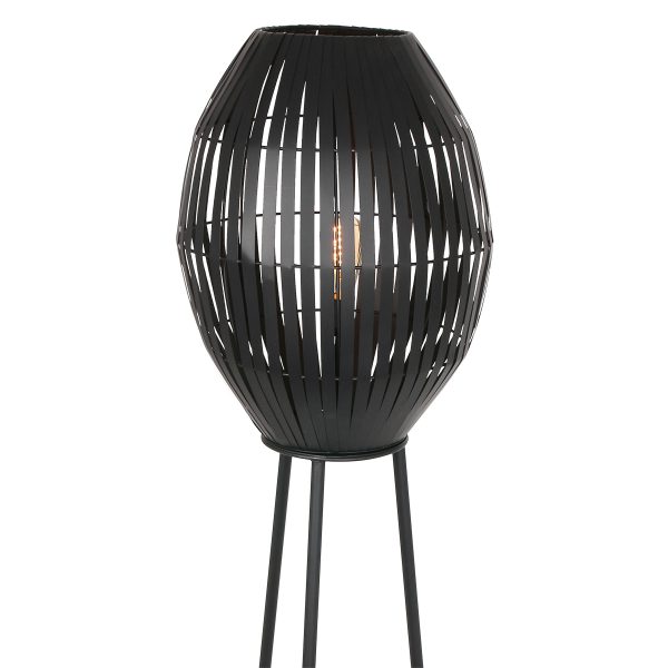 Light & Living Kyomi vloerlamp - 135cm hoog - zwart - Afbeelding 2