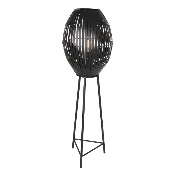 Light & Living Kyomi vloerlamp - 135cm hoog - zwart