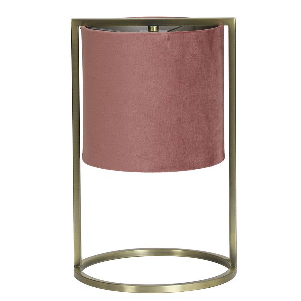 Light & Living Santos schemerlamp - 35cm hoog - E27 - oudroze - Afbeelding 2