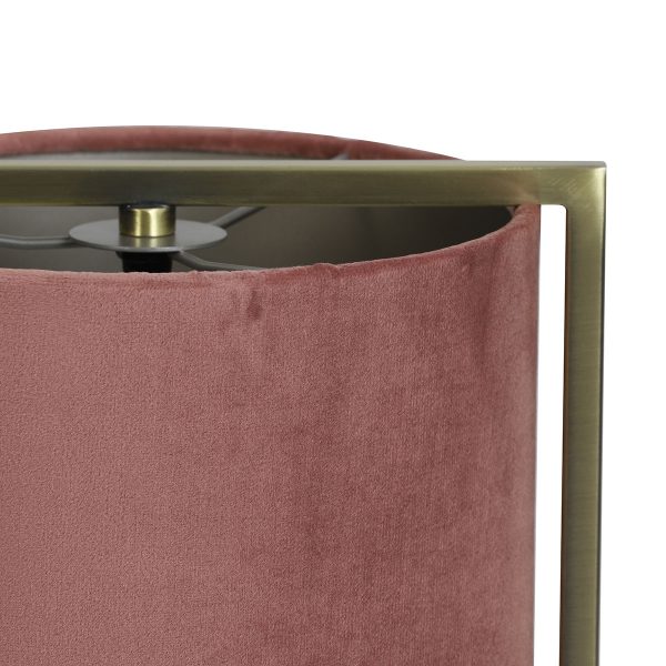 Light & Living Santos schemerlamp - 35cm hoog - E27 - oudroze - Afbeelding 4