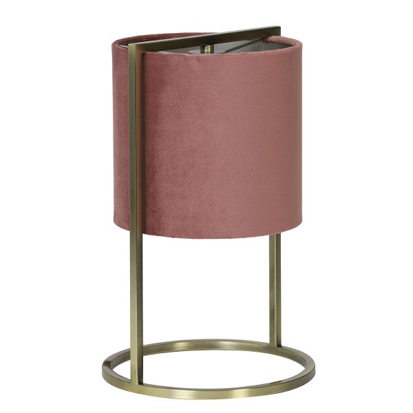 Light & Living Santos schemerlamp - 35cm hoog - E27 - oudroze