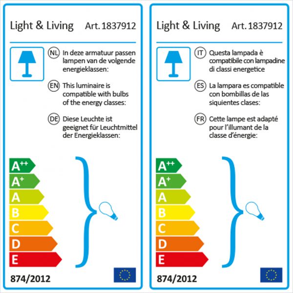 Light & Living Fauve tafellamp - lantaarn zonder snoer - 36 cm hoog - incl. LED - zwart - Afbeelding 4