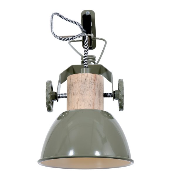 Mexlite Gearwood wandlamp - met klem - draai- en kantelbaar - E27 - groen - Afbeelding 11
