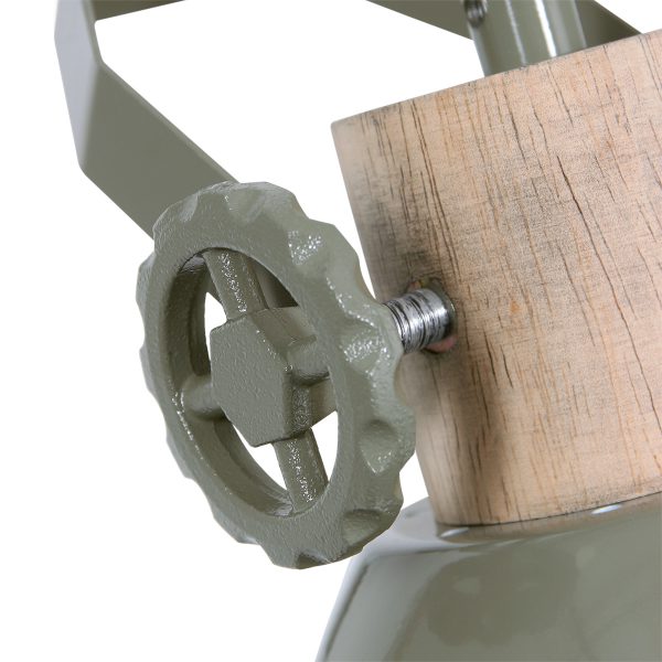 Mexlite Gearwood wandlamp - met klem - draai- en kantelbaar - E27 - groen - Afbeelding 6