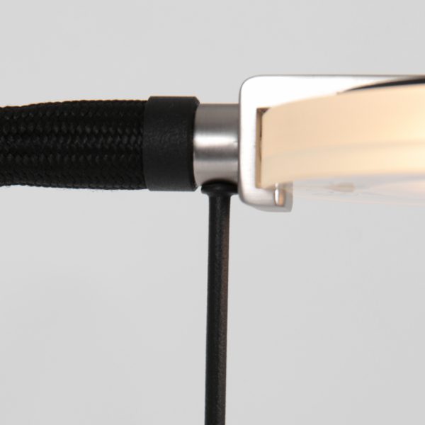 Steinhauer Turound staande lamp - leeslamp - buigbare leesarm - incl. LED - dimmer - zwart met transparant glas - Afbeelding 12