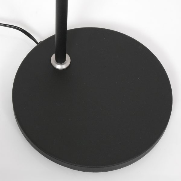 Steinhauer Turound staande lamp - leeslamp - buigbare leesarm - incl. LED - dimmer - zwart met transparant glas - Afbeelding 5