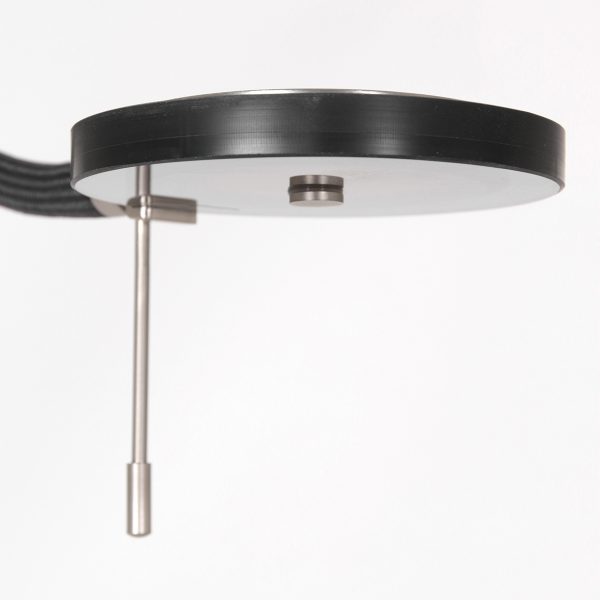 Steinhauer Turound staande lamp - leeslamp - buigbare leesarm - incl. LED - dimmer - staal met zwart glas - Image 10