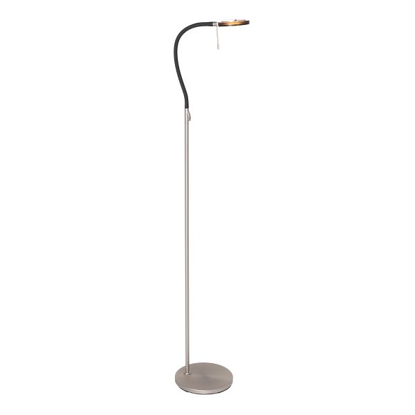 Steinhauer Turound staande lamp - leeslamp - buigbare leesarm - incl. LED - dimmer - staal met zwart glas - Image 13