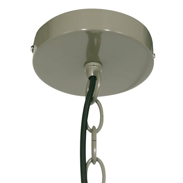 Mexlite Gearwood hanglamp - industrieel - kap Ø50 cm - E27 - houten details - groen - Afbeelding 11