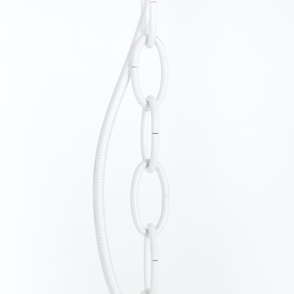 Mexlite Gearwood hanglamp - Scandinavisch - kap Ø50 cm - E27 - houten details - wit - Image 10