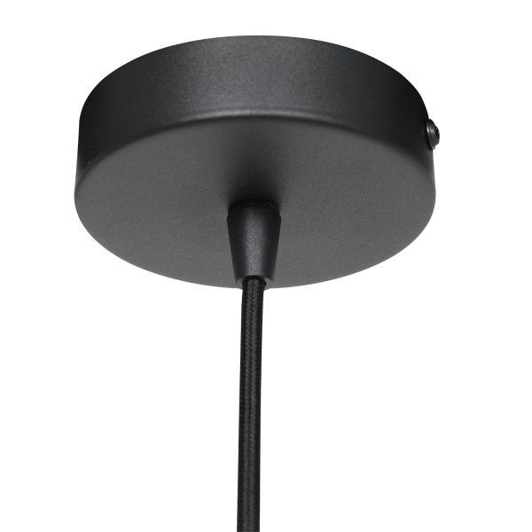 Steinhauer verre nervuré hanglamp - melkglas - bol - kap Ø 30 cm - origami - E27 - zwart - Image 10