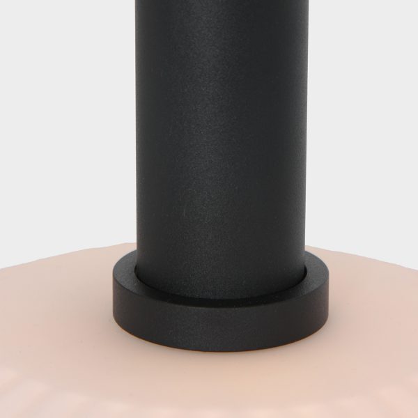 Steinhauer verre nervuré hanglamp - melkglas - bol - kap Ø 30 cm - origami - E27 - zwart - Image 3