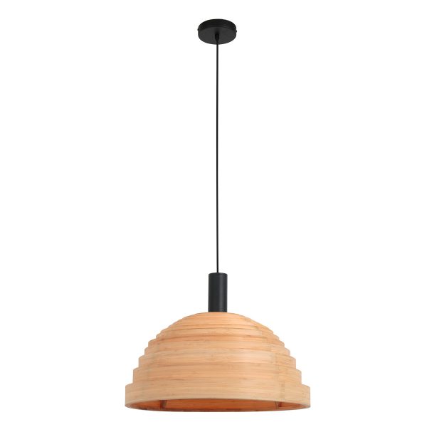 Steinhauer Veneer hanglamp - beuken ringen - kap Ø 50 cm - E27 - bruin - Image 2
