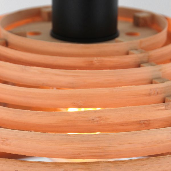 Steinhauer Veneer hanglamp - beuken ringen - kap Ø 50 cm - E27 - bruin - Image 6