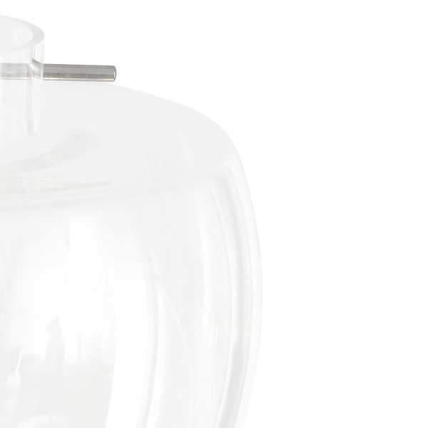 Steinhauer Glass light hanglamp - drielichts - glazen kap - 110 cm breed - in hoogte verstelbaar - E27 - staal - Afbeelding 8
