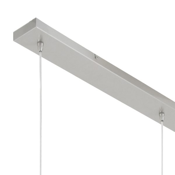 Steinhauer Glass light hanglamp - drielichts - glazen kap - 110 cm breed - in hoogte verstelbaar - E27 - staal - Afbeelding 9