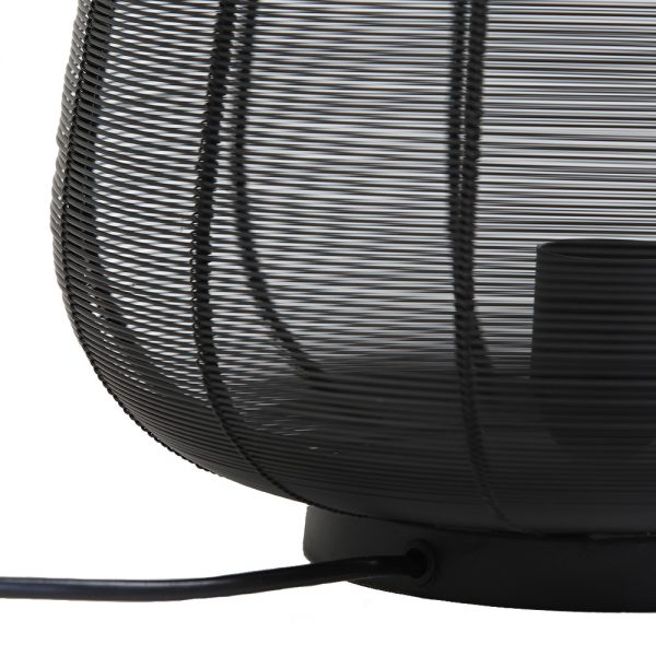 Light & Living Adeta tafellamp - draadlamp - 32 cm hoog - Ø30 cm - zwart - Image 4