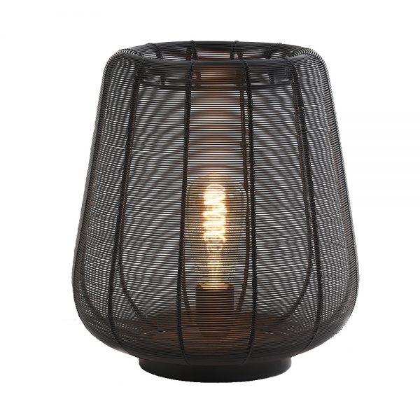 Light & Living Adeta tafellamp - draadlamp - 32 cm hoog - Ø30 cm - zwart
