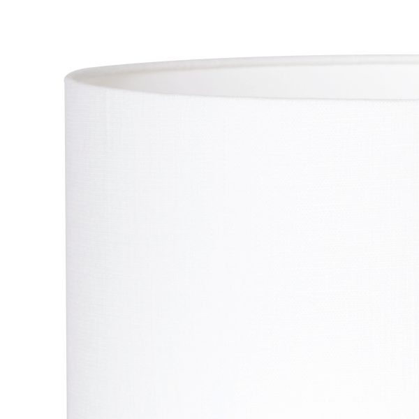 Light & Living Howell tafellamp - schemerlamp - 50 cm hoog -  Ø30 cm - zwart met witte kap - Image 3