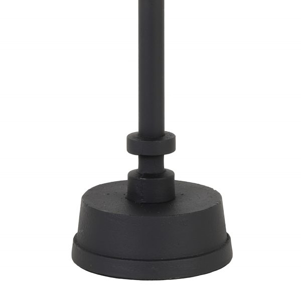 Light & Living Howell tafellamp - lampenvoet - 66 cm hoog - Ø40 cm - zwarte voet met zilveren kap - Afbeelding 4