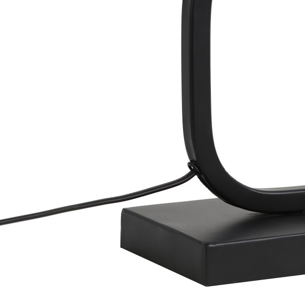 Light & Living Lutika tafellamp - lampenvoet - 65 cm hoog - Ø30 cm - zwarte voet met zilveren kap - Afbeelding 4