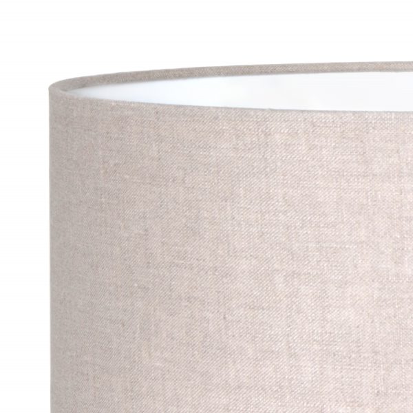 Light & Living Lutika tafellamp - lampenvoet - 65 cm hoog - Ø40 cm - zwarte voet met beige kap - Image 3