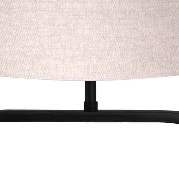 Light & Living Jamiro tafellamp - met bruine kap - 47 cm hoog - E27 - zwart - Image 2