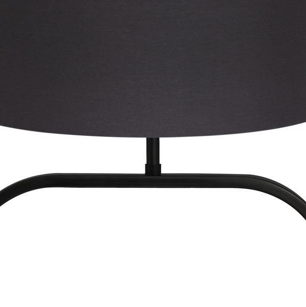 Light & Living Jamiro tafellamp - met zwarte kap - 52 cm hoog - E27 - zwart - Afbeelding 2